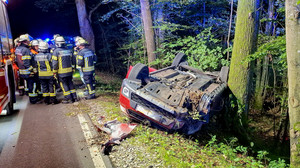 Große Suchaktion nach Unfall in Großenlüder: Verletzte Frauen gefunden