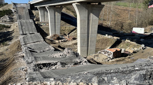 Sprengung der A45-Talbrücke Rälsbach bei Siegen