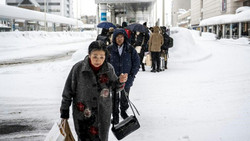 Schneechaos in Japan