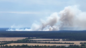 Massive Rauchwolke: Brand im Müritz-Nationalpark