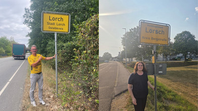 Lorch und Lorsch: Ortsschilder vertauscht, Polizei ermittelt