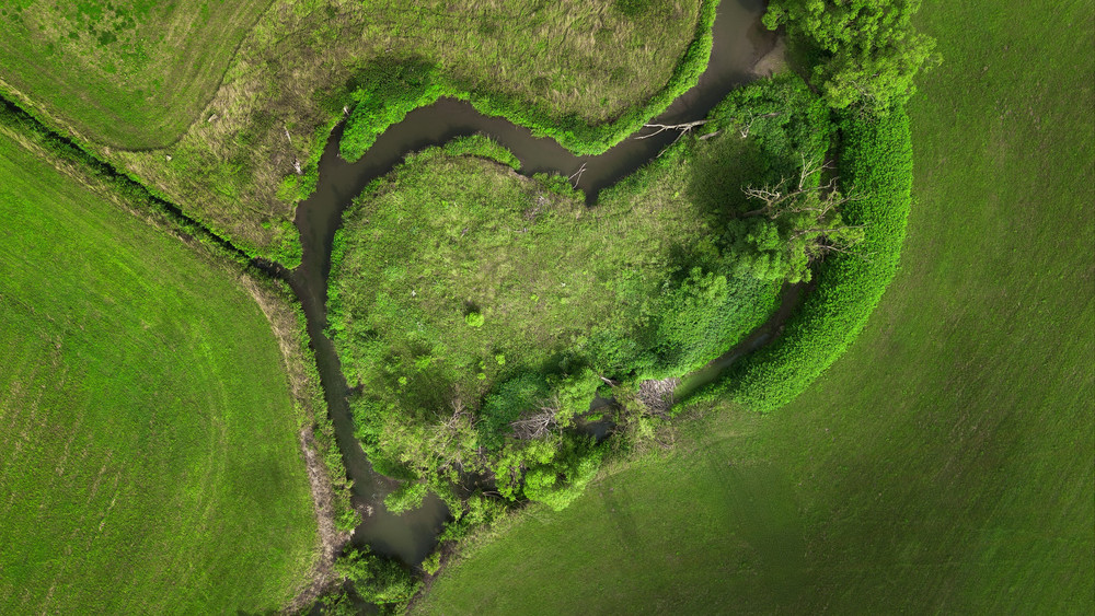 Die wunderschöne Haune im Kreis Fulda. Aber trinken sollte man nicht aus ihr. 