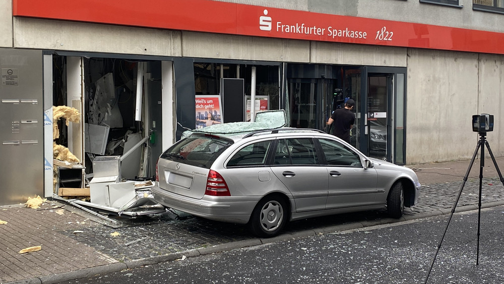 Die gesprengte Bankfiliale in Alt-Fechenheim