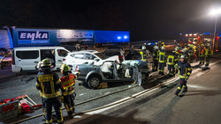 A3 nahe Wiesbaden: Heftiger Unfall mit 8 Fahrzeugen
