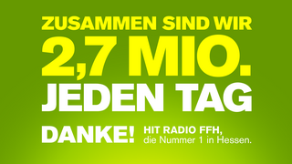 Media-Analyse: Über 2,7 Mio. Menschen hören täglich HIT RADIO FFH