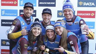 Deutsche Rennrodler bei Loch-Abschied mit Team-Sieg in Sigulda