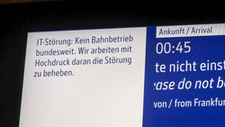 Bahnstillstand bei der Bahn -  IT Störung