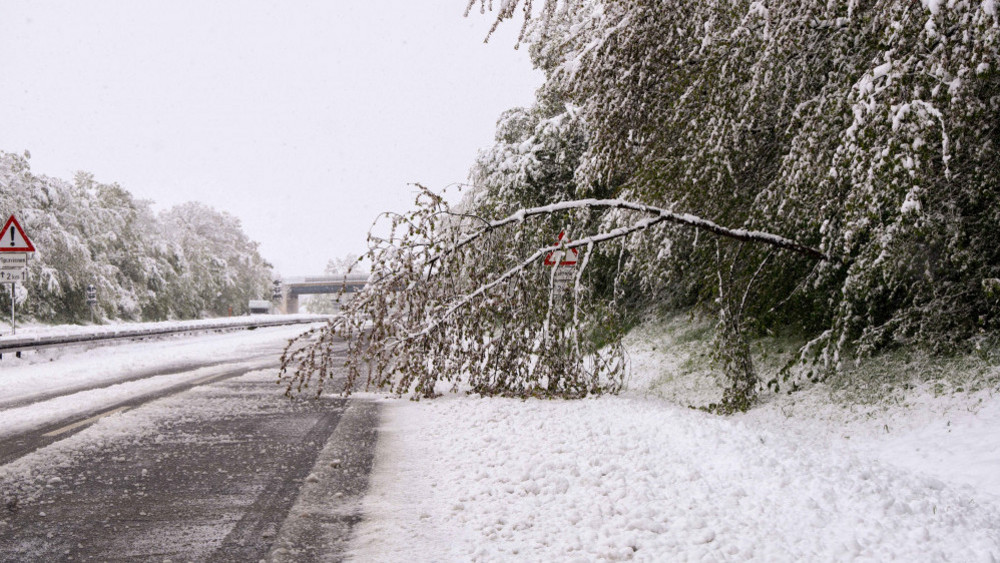 Einige Kreisstraßen seien wegen umgestürzter Bäume gesperrt worden.