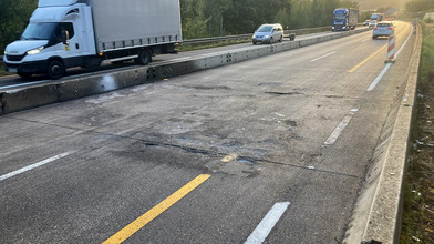 Reparatur von Brandschaden: Sperrung der A4 bei Bad Hersfeld