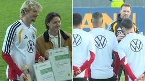 DFB-Team trainiert vor 4000 Fans - Woltemade ausgezeichnet