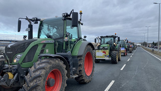 Traktorendemo am Frankfurter Flughafen