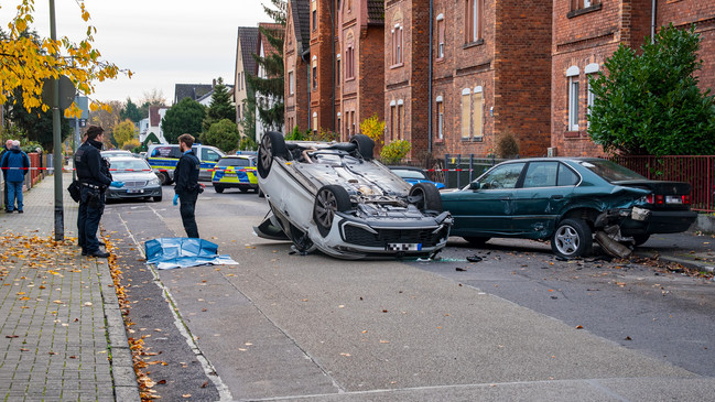 Die Flucht des Fahrers endete auf dem Dach