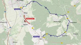Vollsperrung zwischen Waldems-Esch und Bad Camberg