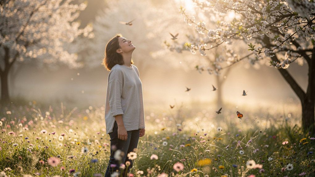 Erwecke deine Sinne im Frühling mit Meditation