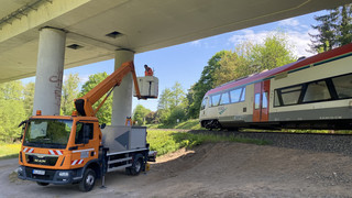 B45-Brücke bei Bad König: Bahn-Sperrung wegen Einsturzgefahr