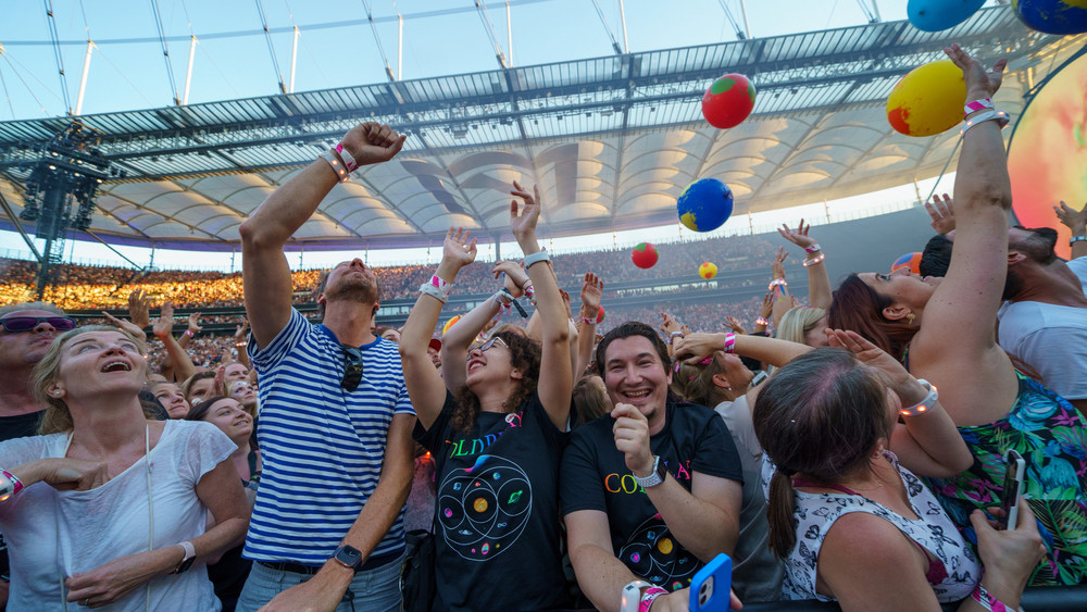 Ein Coldplay-Konzert im Frankfurter Deutsche Bank Park im Juli 2022.