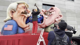 Abriss nach Rosenmontag: Satiriker Tilly zerstört Motivwagen