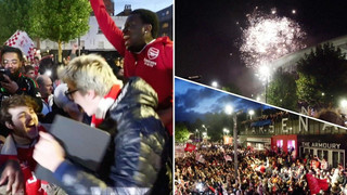 Party auf Londons Straßen: Arsenal-Fans feiern Meisterschaft