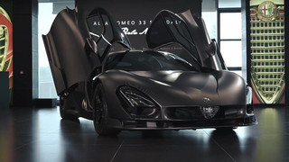 Alfa Romeo 33 Stradale Perla Nera auf dem Pariser Autosalon 2026