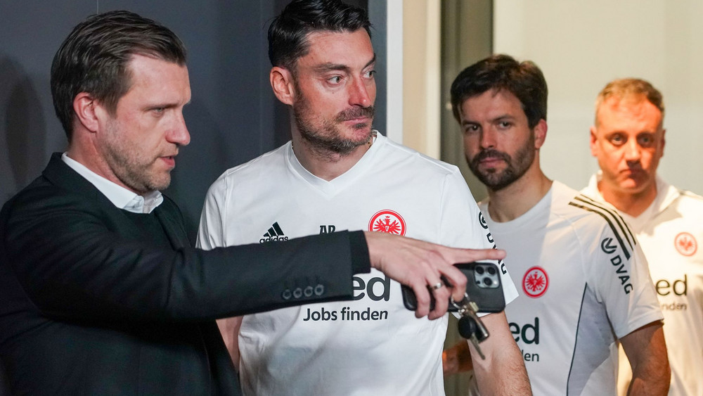 Markus Krösche und Albert Riera