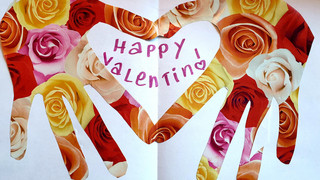 Basteln zum Valentins- oder Muttertag: Herzkarte