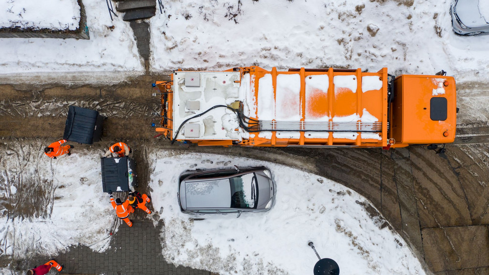 Abfallentsorgung bei Schnee