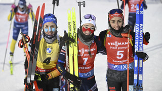Franziska Preuß und Philipp Nawrath mit Platz 2 in der Verfolgung