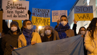 Hessen gehen für die Ukraine auf die Straße