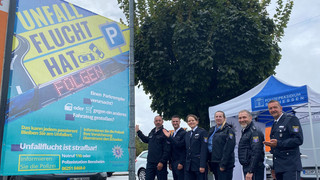 Polizei-Aktion in Bensheim: Plakatkampagne gegen Unfallflucht