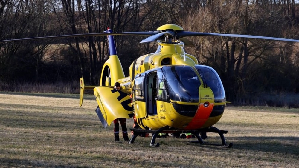 Vor Ort war auch ein Rettungshubschrauber im Einsatz. 