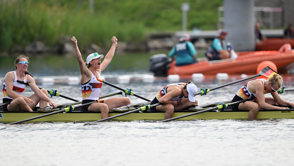 Im Rudern hat der Doppel-Vierer der Frauen Olympia-Bronze geholt.