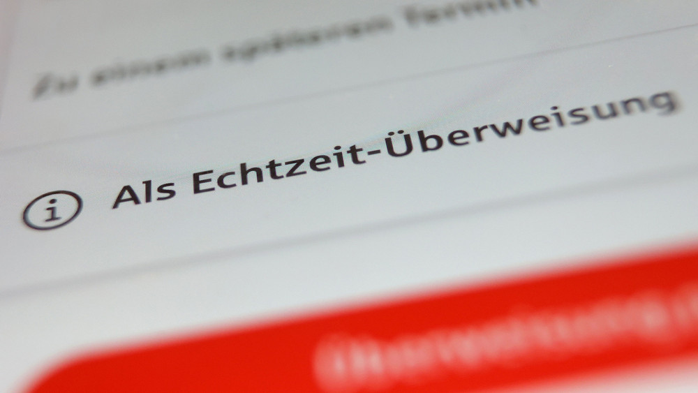 Die Option zur “Echtzeit-Überweisung” in der App der Sparkasse