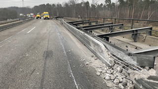 Wochenlange Sperrung auf der A60 nach LKW-Unfall am Wochenende