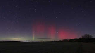 Polarlichter auf der Wasserkuppe zu sehen