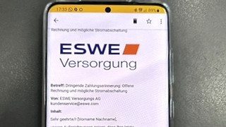 Betrüger schicken gefälschte ESWE-Mails in Wiesbaden!