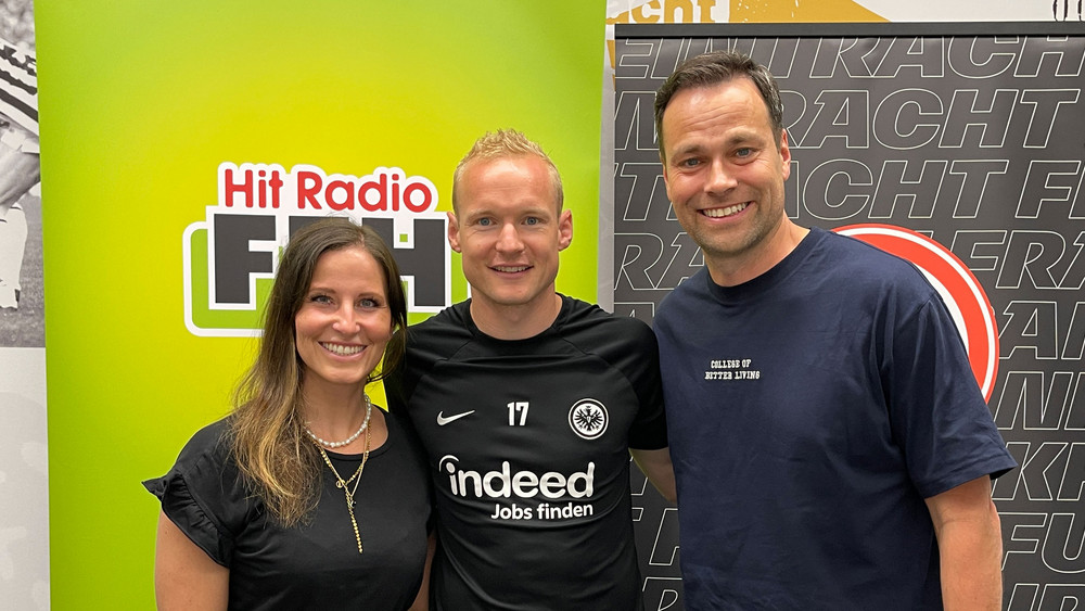 Sebastian Rode mit Julia Nestle und Daniel Fischer aus FFH Guten Morgen, Hessen