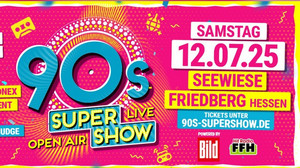 "90s Super-Show!" am 12. Juli auf den Friedberger Seewiesen