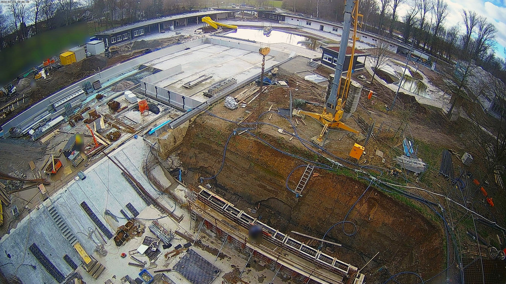 Bauarbeiten Freibad Dieburg