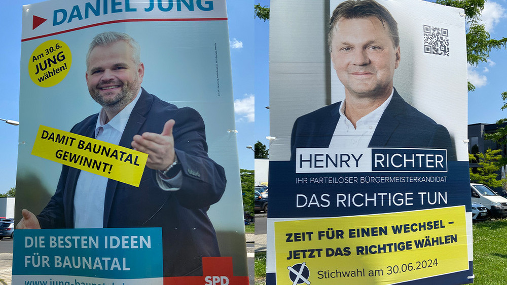 Daniel Jung oder Henry Richter - am Sonntag ist Bürgermeister-Stichwahl in Baunatal.