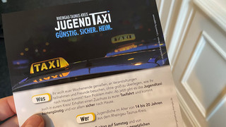 "Jugendtaxi" im Rheingau-Taunus-Kreis - sicher und günstig nach Hause
