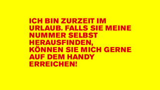 Abwesenheitsnotiz: Lustige Grüße aus dem Urlaub