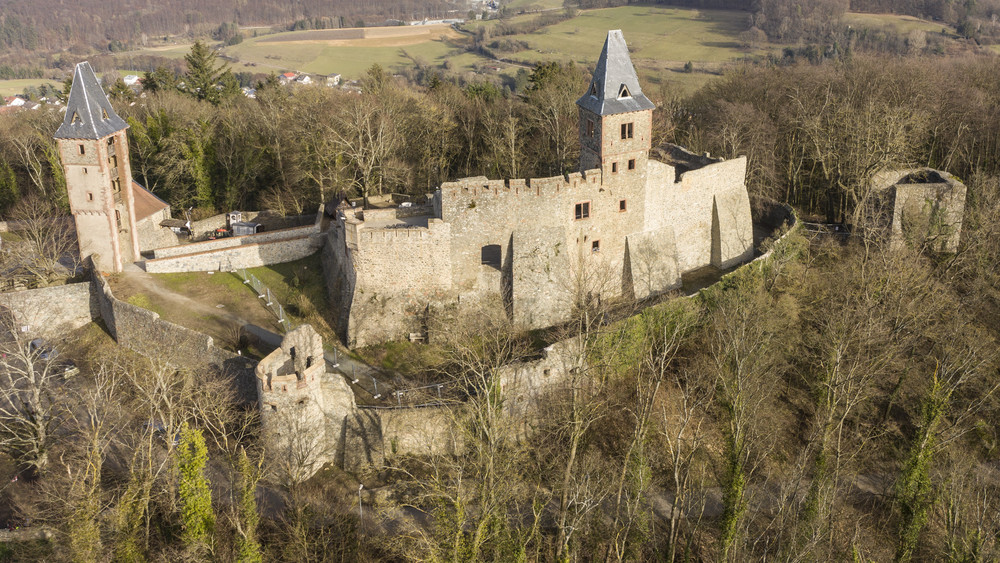 Die Burg Frankenstein in der Gemeinde Mühltal i