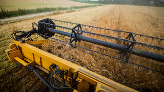 Mücke-Ruppertenrod: Mähdrescher geht in Flammen auf - 350.000€ Schaden