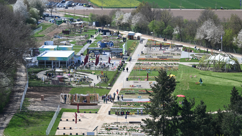 Ein Blick auf das Landesgartenschau-Gelände in Fulda.