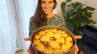 Rezept: Versunkener Apfelkuchen mit Mandelspilittern