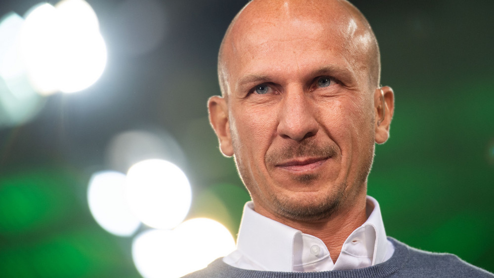 Wolfsbergs Trainer Gerhard Struber lächelt vor einer Champions-League-Partie mit dem Wolfsberger AC gegen Mönchengladbach (Archivbild). 