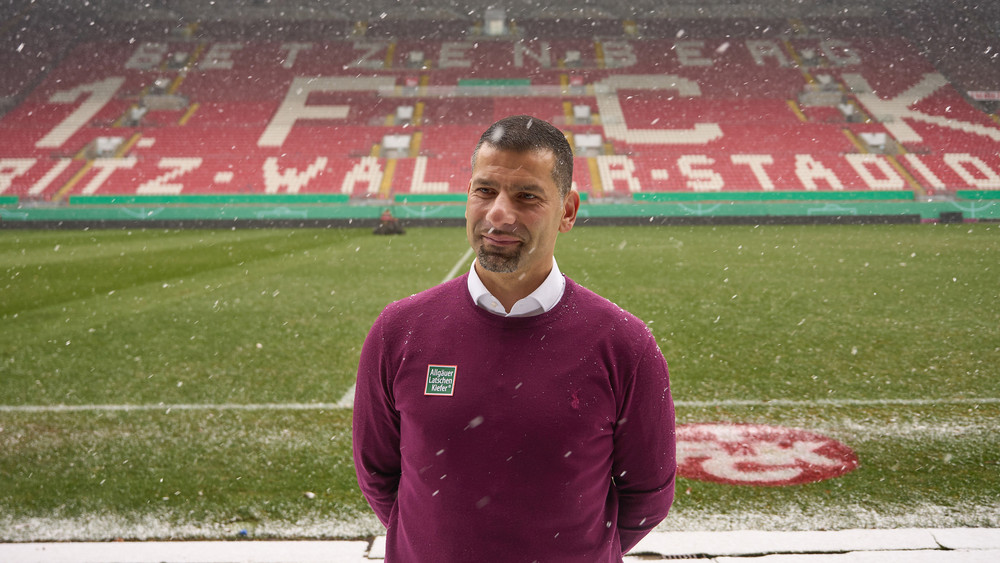 Dimitrios Grammozis wurde im Schneetreiben vom Betzenberg als Neu-Coach des 1. FC Kaiserslautern vorgestellt.