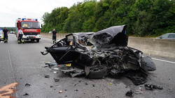 Schwerverletzte bei Unfall auf A7 bei Felsberg
