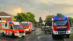 Blitzeinschlag: Feuerwehr rettet Haus in Bebra