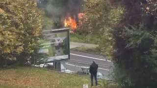 Kehrmaschine in Frankfurt in Flammen: Technischer Defekt war Ursache